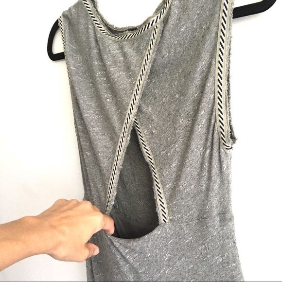 FREE PEOPLE Sleeveless Open Back Maxi Dress Grey XS - Picture 4 of 12